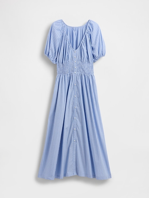 midikleid mit puffärmeln