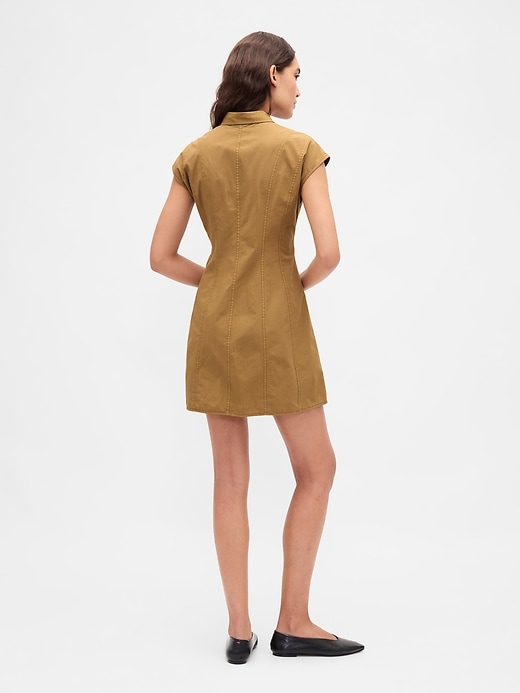 popeline-hemdkleid mit naht