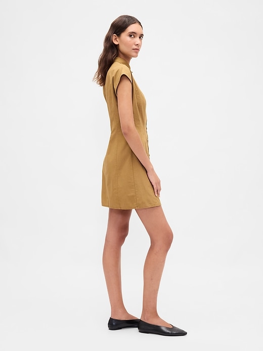 popeline-hemdkleid mit naht