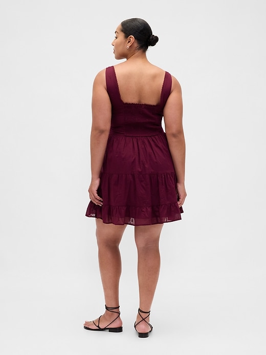 stufenkleid mit spitzenbesatz