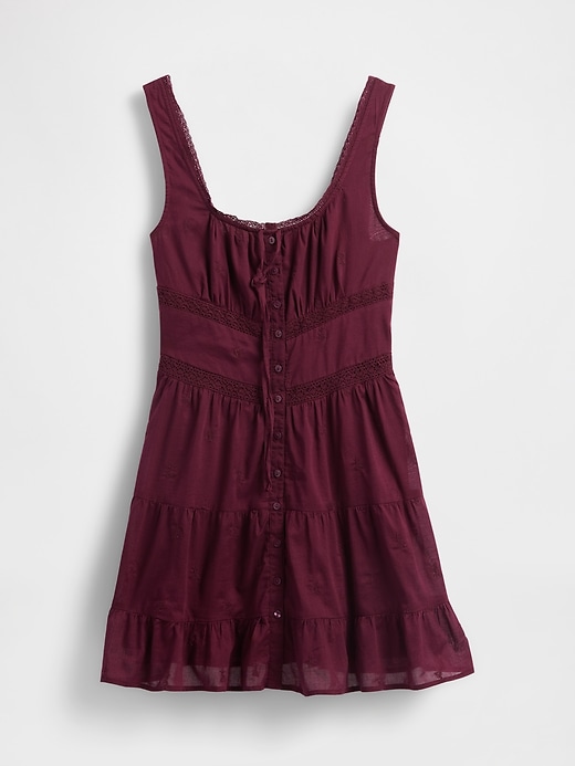 stufenkleid mit spitzenbesatz
