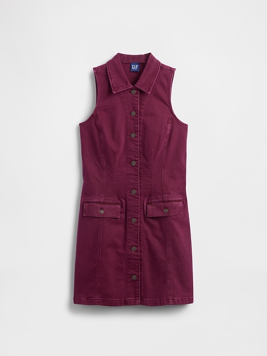 jeans-minikleid mit kragen