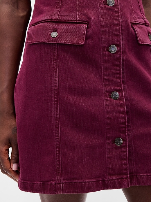 jeans-minikleid mit kragen