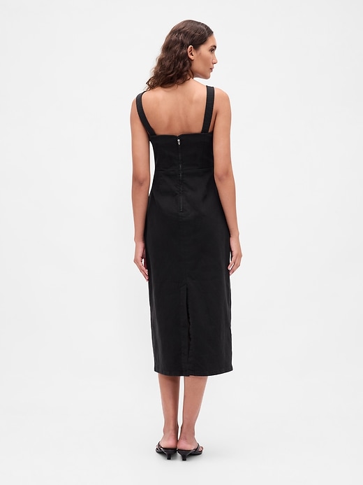 jeans-bodycon-midikleid