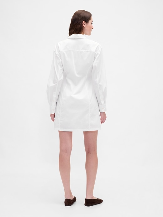 mini-hemdkleid aus bio-baumwollpopeline