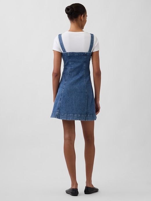 jeans-minikleid mit reißverschluss vorne