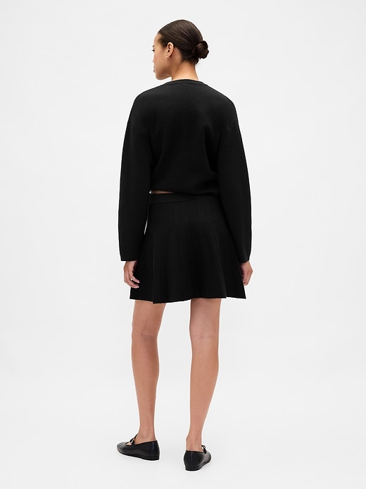 plissierter mini-strickrock
