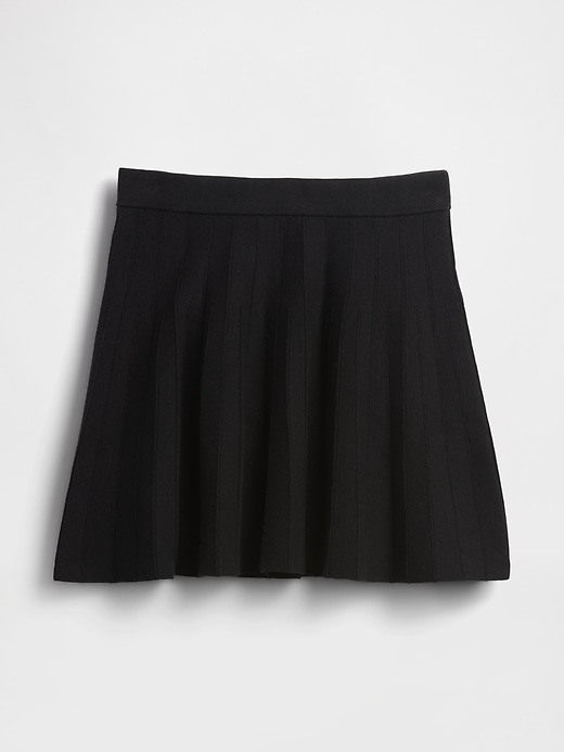 plissierter mini-strickrock