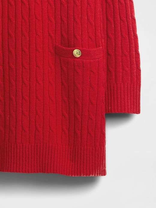 cashsoft mini-strickkleid mit zopfmuster