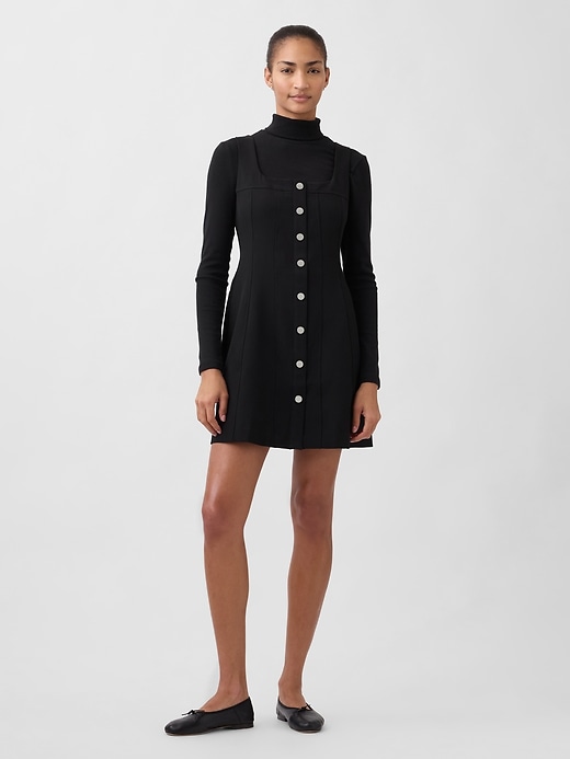 bistretch-minikleid mit naht
