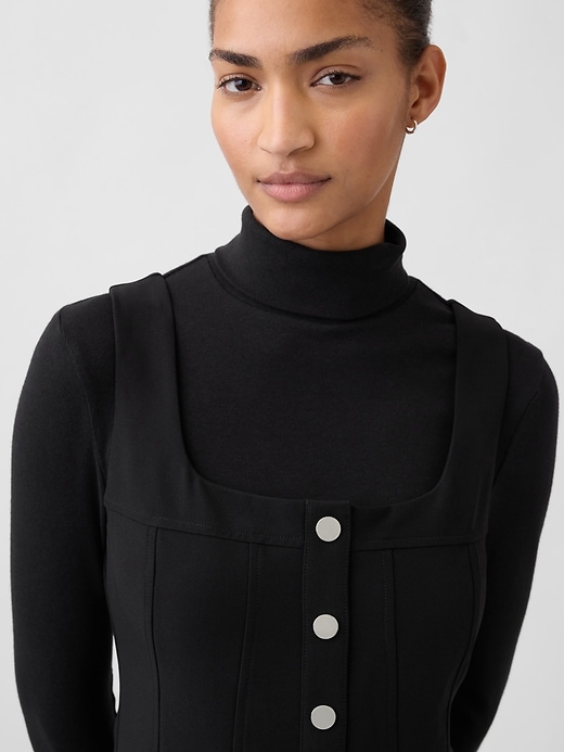 bistretch-minikleid mit naht