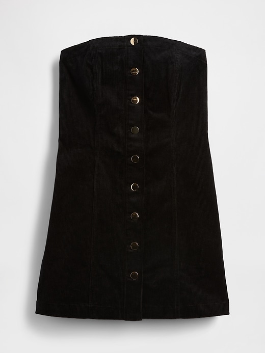 trägerloses minikleid aus cord