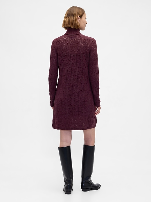 cashsoft pointelle rollkragenpulloverkleid