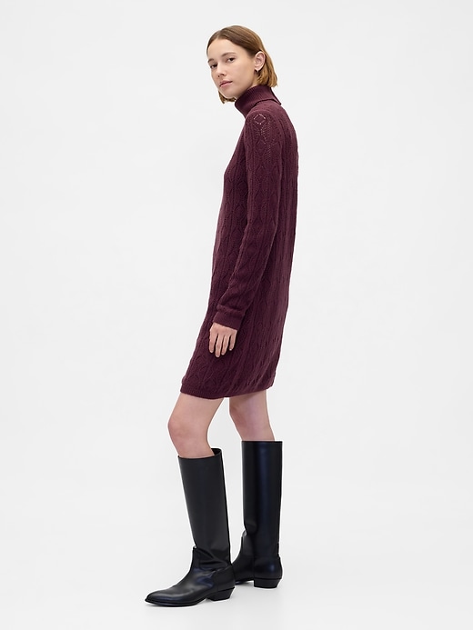 cashsoft pointelle rollkragenpulloverkleid