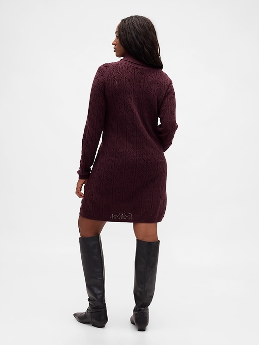 cashsoft pointelle rollkragenpulloverkleid