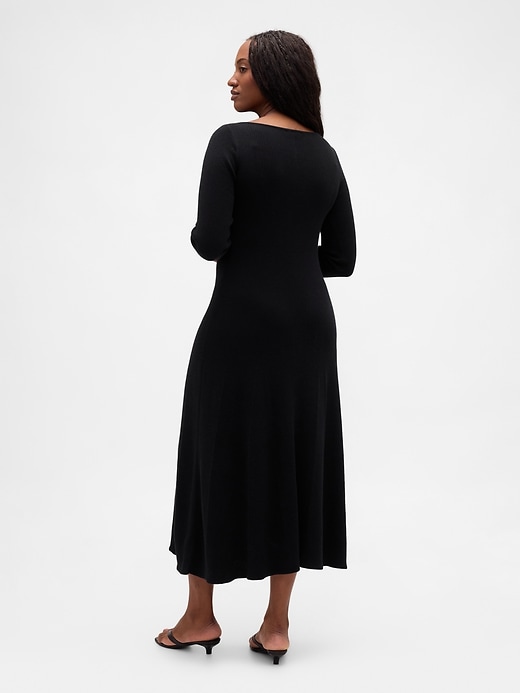 leichtes cashsoft rippen-maxi-strickkleid