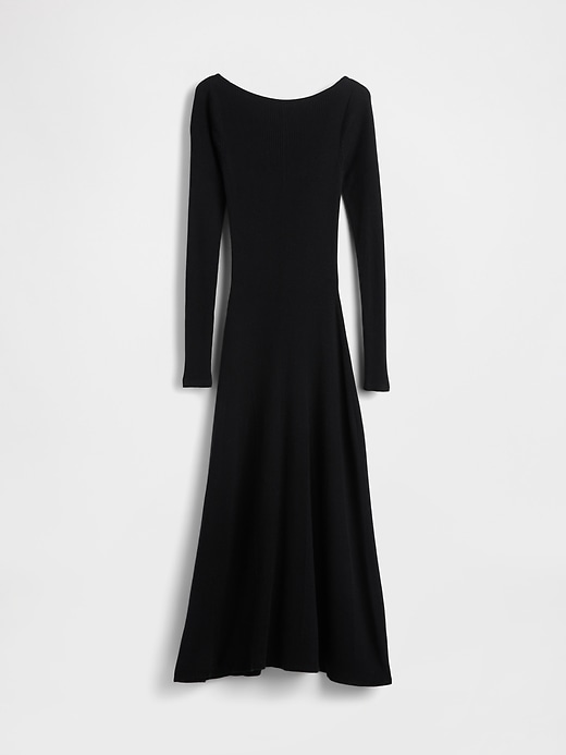 leichtes cashsoft rippen-maxi-strickkleid