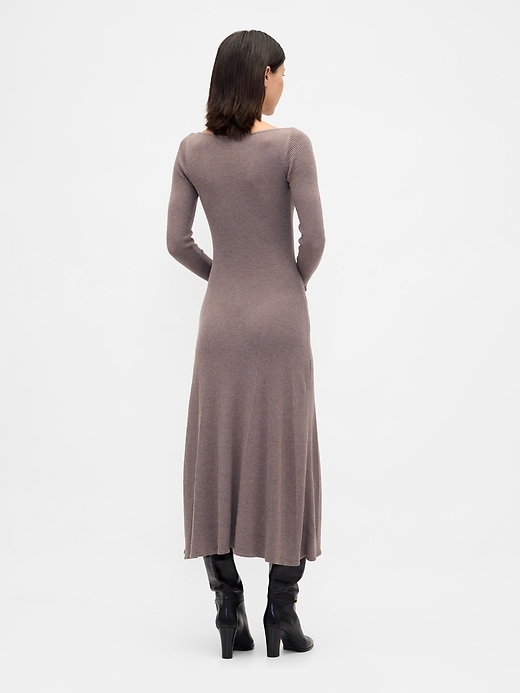 leichtes cashsoft rippen-maxi-strickkleid