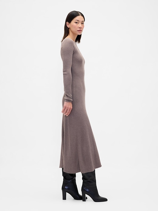 leichtes cashsoft rippen-maxi-strickkleid