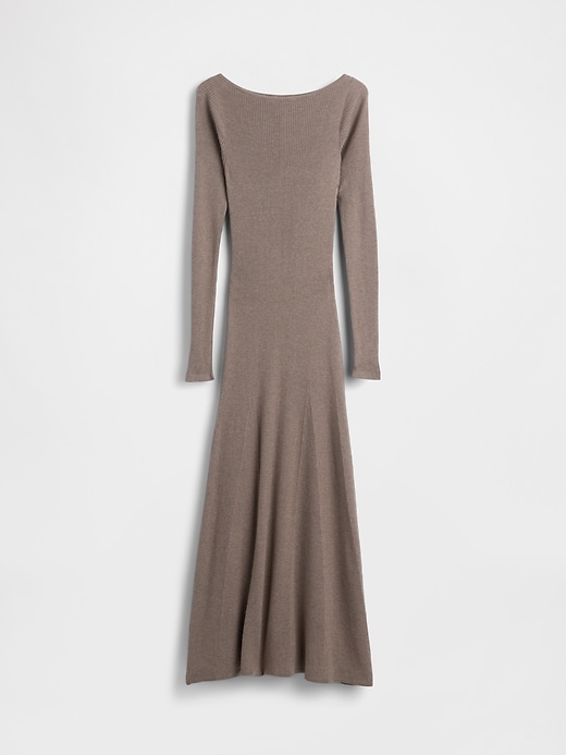 leichtes cashsoft rippen-maxi-strickkleid