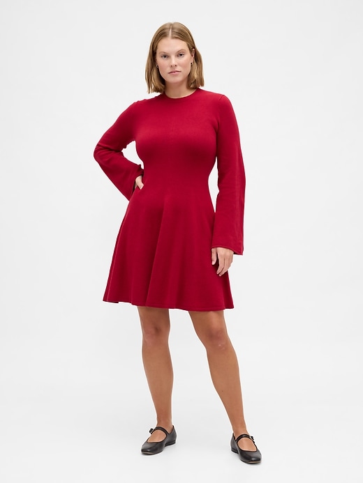 cashsoft stretch mini-strickkleid