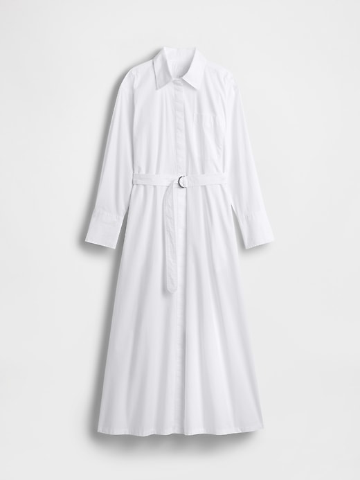 gapstudio popeline maxi-hemdkleid mit gürtel