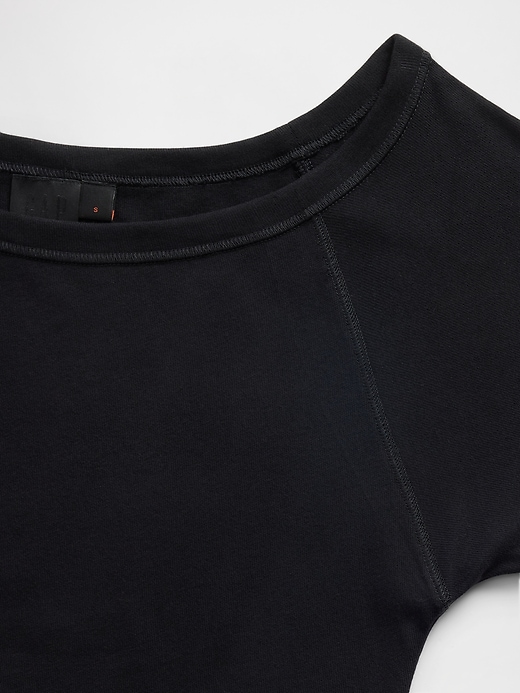 gapstudio jersey-midikleid mit schulterfreiem ausschnitt