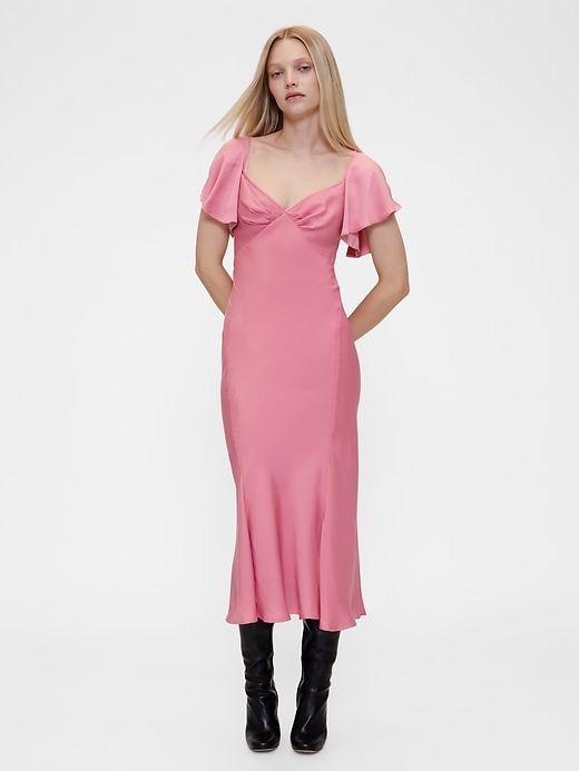 gapstudio satin-midikleid