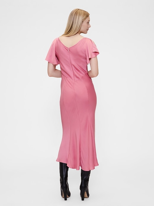 gapstudio satin-midikleid