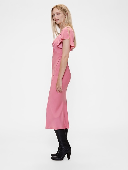 gapstudio satin-midikleid
