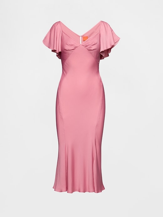 gapstudio satin-midikleid