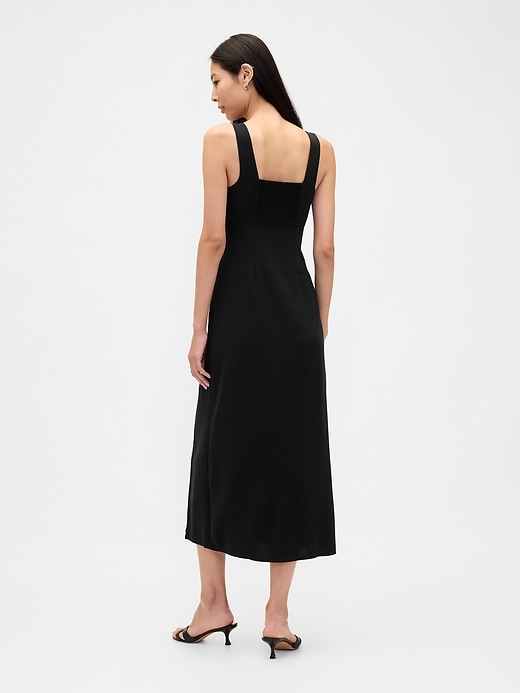 maxikleid mit korsett-ausschnitt
