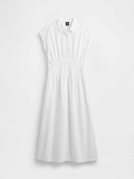 popeline-hemdkleid mit taillengürtel