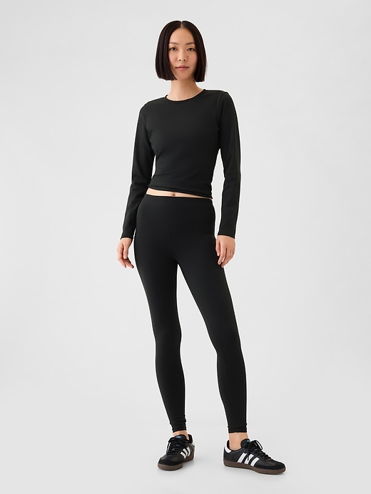 gapfit leggings mit glattem hohem bund
