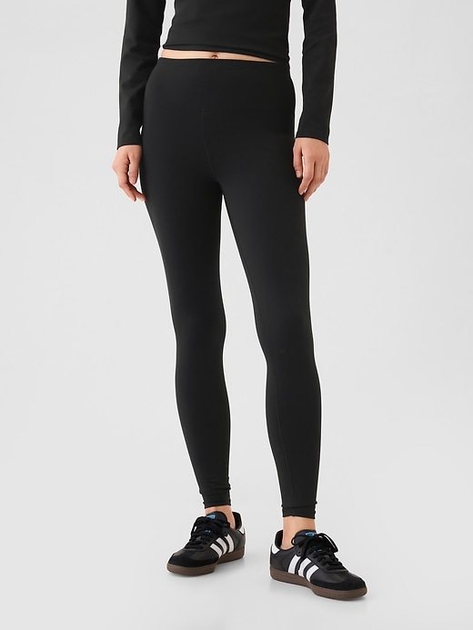 gapfit leggings mit glattem hohem bund