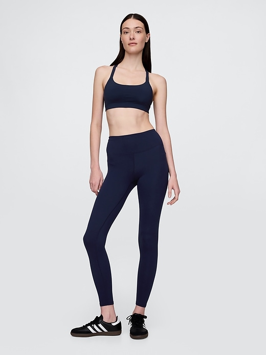 gapfit leggings mit glattem hohem bund