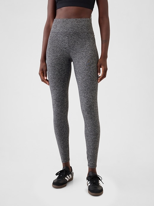 gapfit leggings aus glattem jersey mit hohem bund