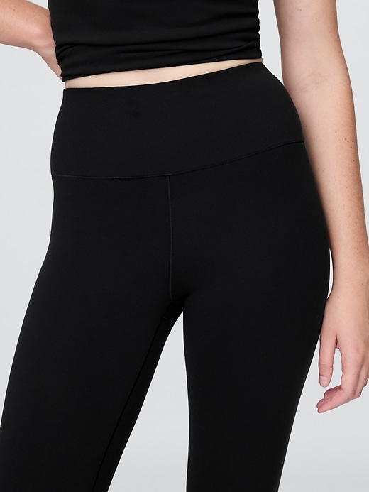 gapfit leggings mit glattem hohem bund und kurzem schnitt