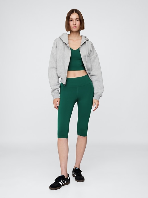 gapfit leggings mit glattem hohem bund und kurzem schnitt