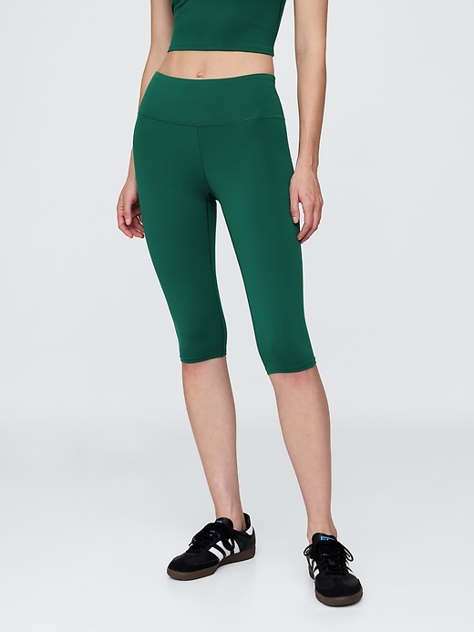 gapfit leggings mit glattem hohem bund und kurzem schnitt