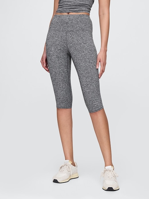 gapfit leggings aus glattem hochgeschnittenem jersey