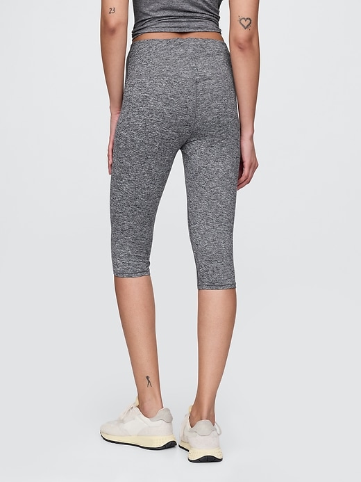 gapfit leggings aus glattem hochgeschnittenem jersey