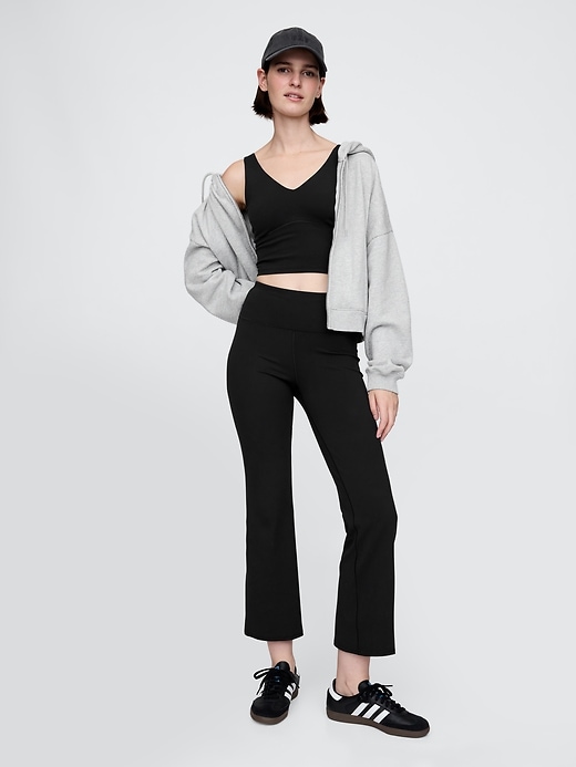 gapfit leggings mit glattem hohem bund und ausgestelltem bein