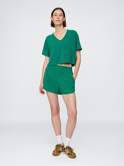 gapfit breathe v-ausschnitt crop-t-shirt