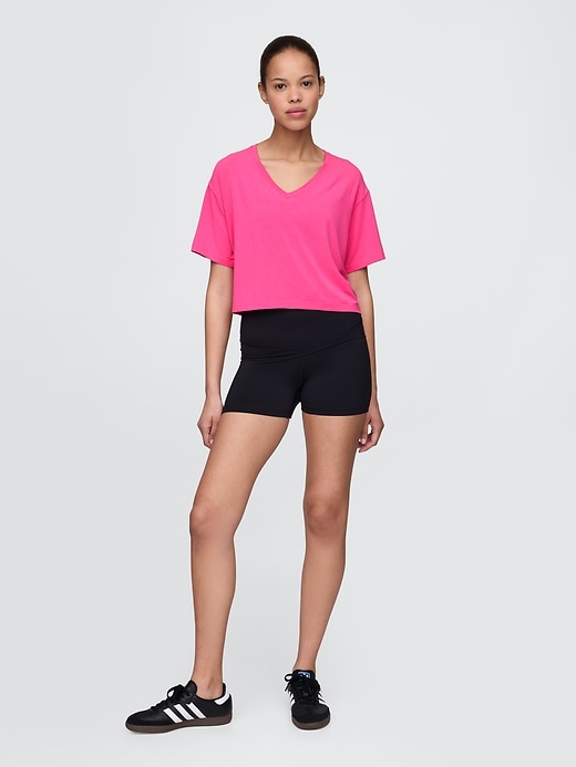 gapfit breathe v-ausschnitt crop-t-shirt