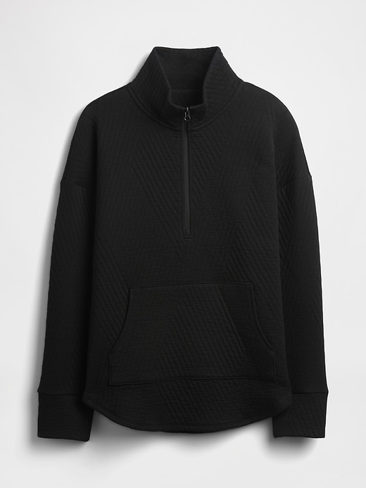 gapfit stepppullover mit jacquard-muster und halbem reißverschluss