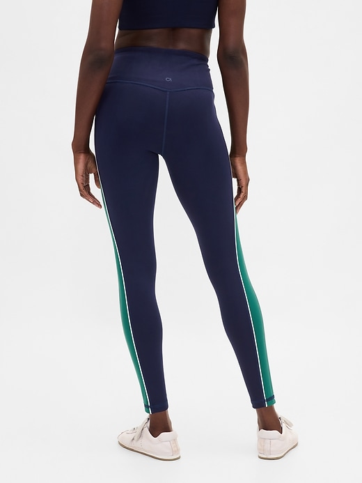 gapfit leggings mit hohem bund und durchgehendem streifenmuster