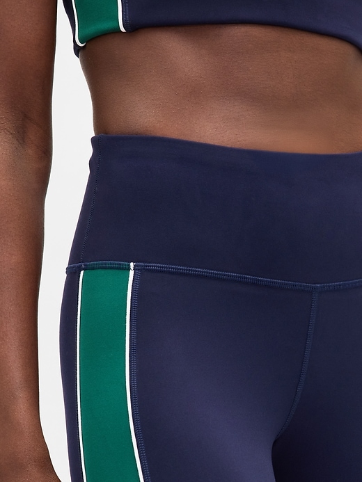 gapfit leggings mit hohem bund und durchgehendem streifenmuster
