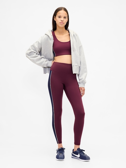 gapfit leggings mit hohem bund und durchgehendem streifenmuster
