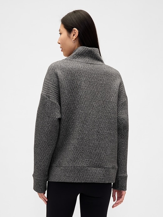 gapfit stepppullover aus jacquard-strick mit stehkragen